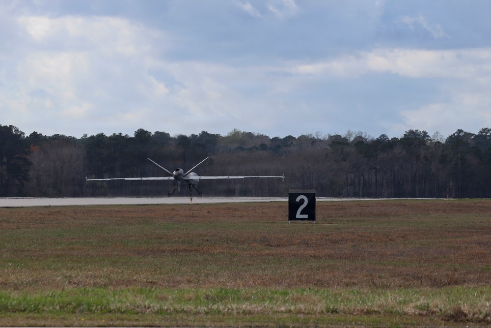 VMUT-2's MQ-9A makes inaugural landing at Marine Corps Air Station New River