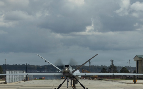 VMUT-2's MQ-9A makes inaugural landing at Marine Corps Air Station New River