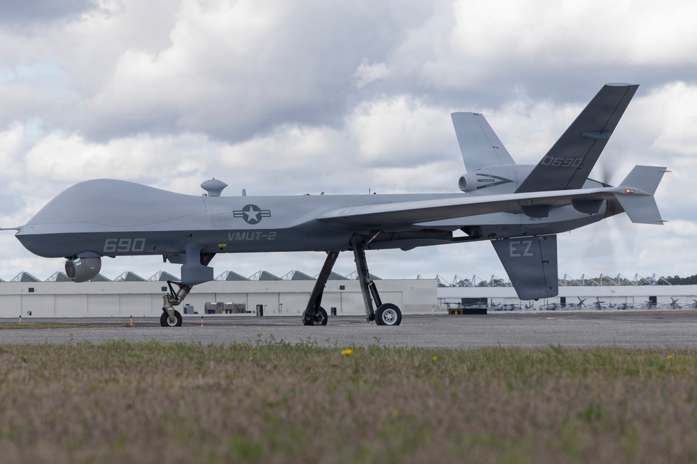 VMUT-2's MQ-9A makes inaugural landing at Marine Corps Air Station New River