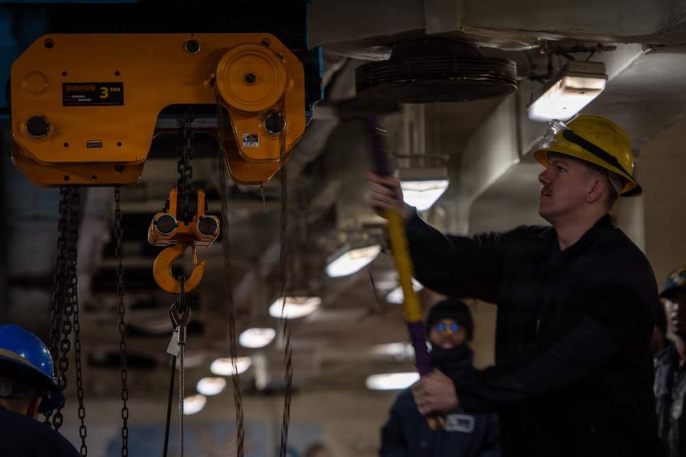 USS Nimitz Conducts Anchor Drop Evolution