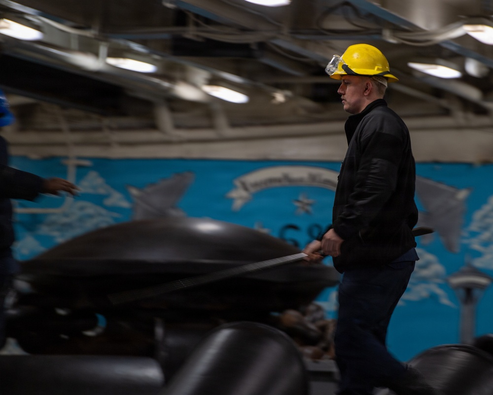 USS Nimitz Conducts Anchor Drop Evolution