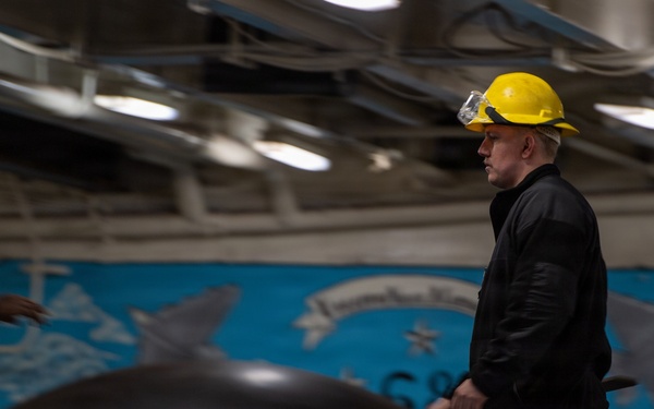 USS Nimitz Conducts Anchor Drop Evolution