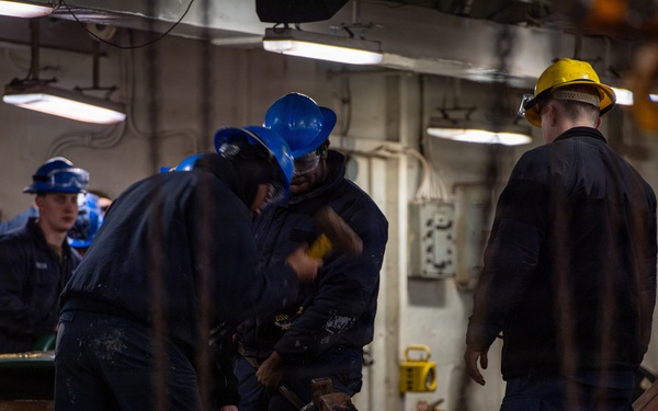 USS Nimitz Conducts Anchor Drop Evolution
