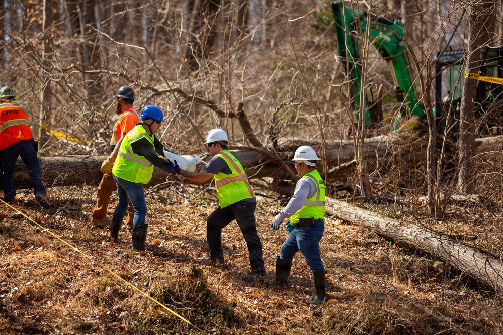 U.S. Army Corps of Engineers installs containment system in Rock Run culvert to aid Potomac Interceptor response
