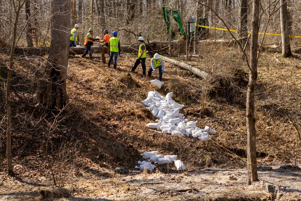 U.S. Army Corps of Engineers installs containment system in Rock Run culvert to aid Potomac Interceptor response