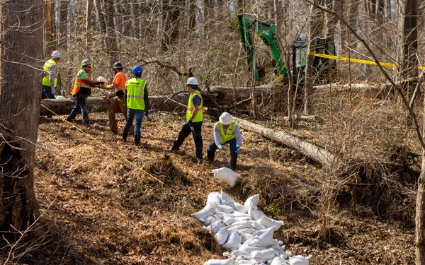 U.S. Army Corps of Engineers installs containment system in Rock Run culvert to aid Potomac Interceptor response
