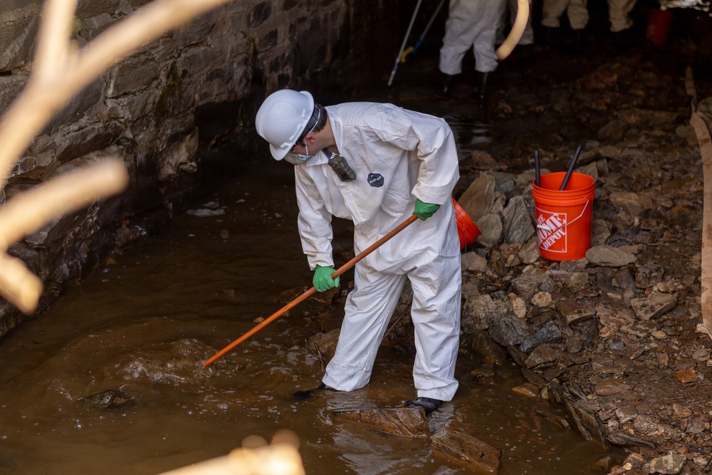 U.S. Army Corps of Engineers installs containment system in Rock Run culvert to aid Potomac Interceptor response