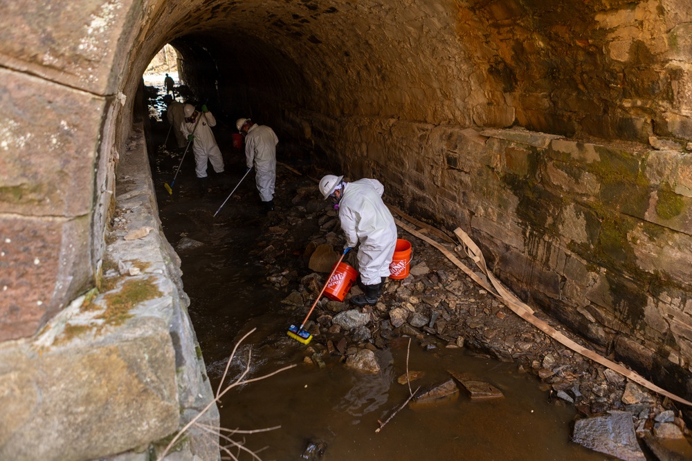 U.S. Army Corps of Engineers installs containment system in Rock Run culvert to aid Potomac Interceptor response