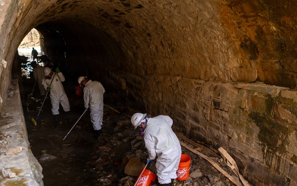 U.S. Army Corps of Engineers installs containment system in Rock Run culvert to aid Potomac Interceptor response