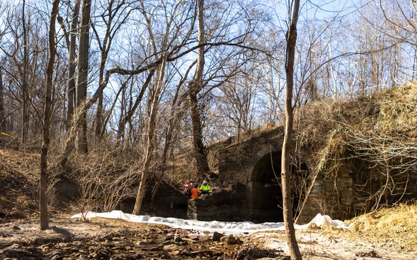 U.S. Army Corps of Engineers installs containment system in Rock Run culvert to aid Potomac Interceptor response