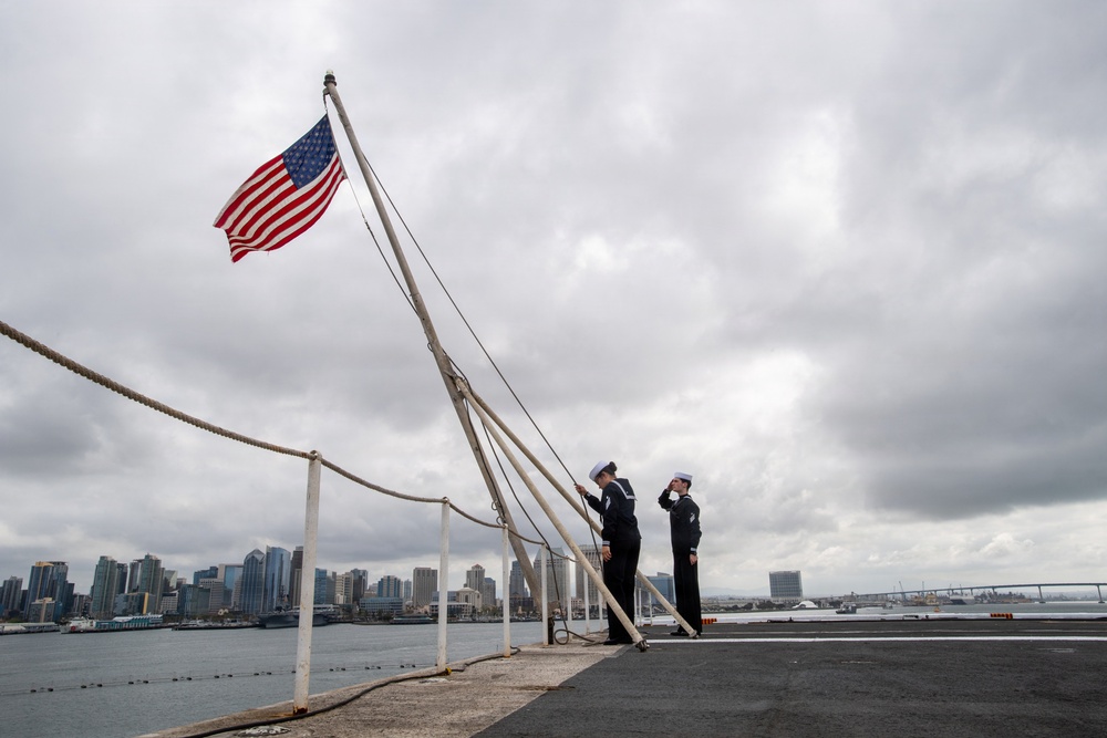 USS Nimitz Pulls into San Diego