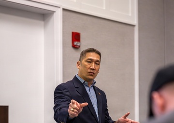 Individual Ready Reserve Marines gather for a mega-muster in Arlington, Virginia