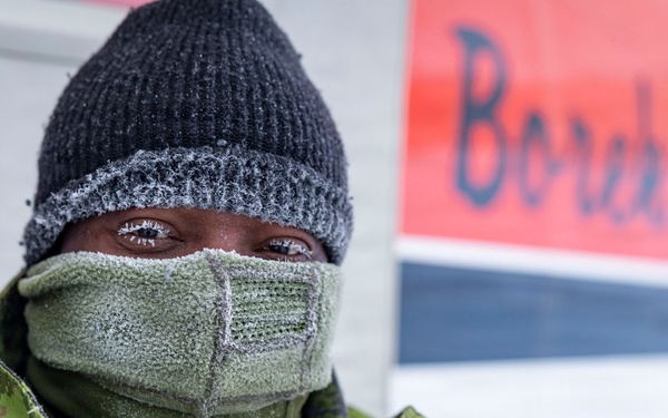 Royal Canadian Navy Sailor Helps Supply ICE CAMP BOARFISH