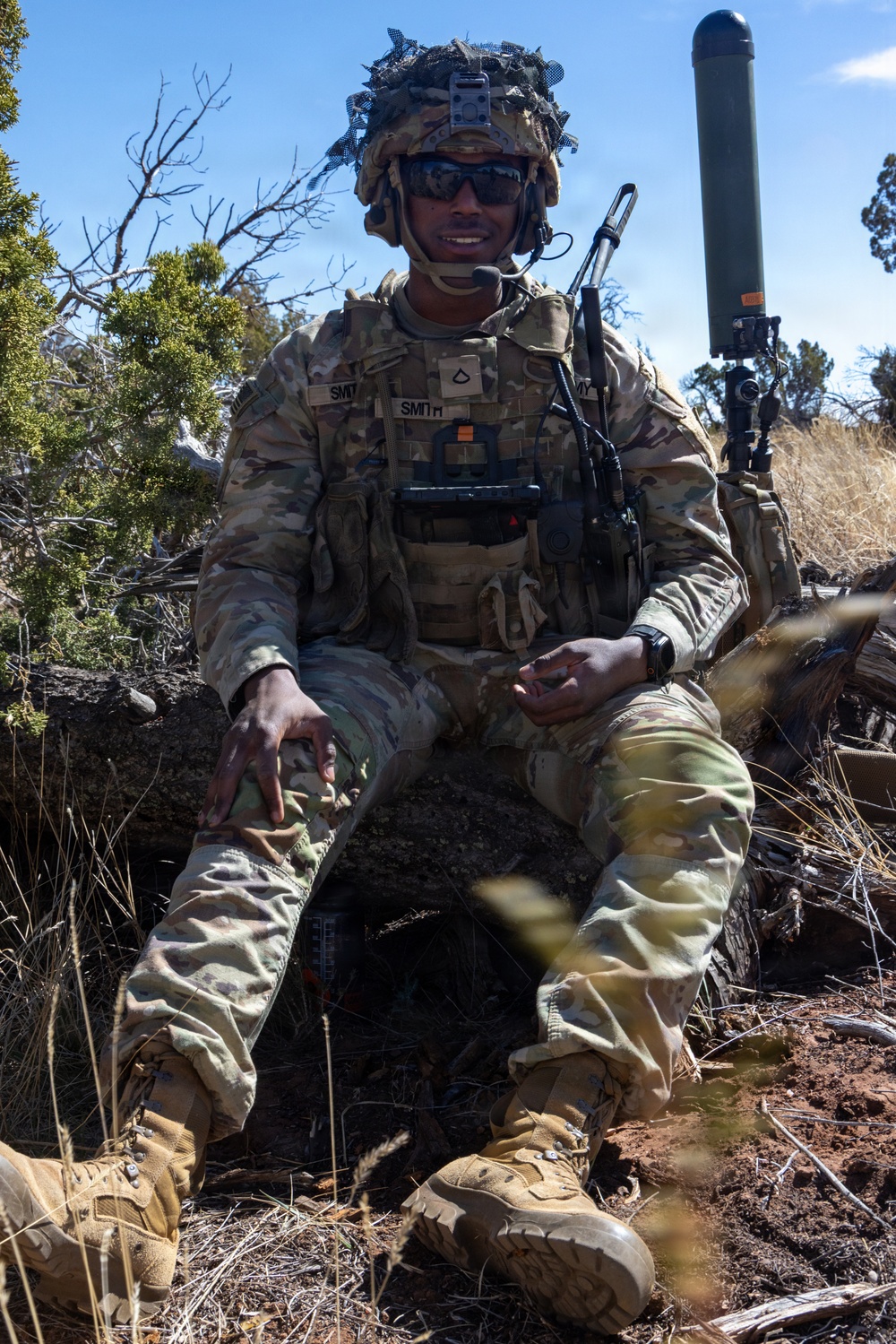 U.S. Soldiers perform tests on denied, degraded, intermittent, or limited equipment