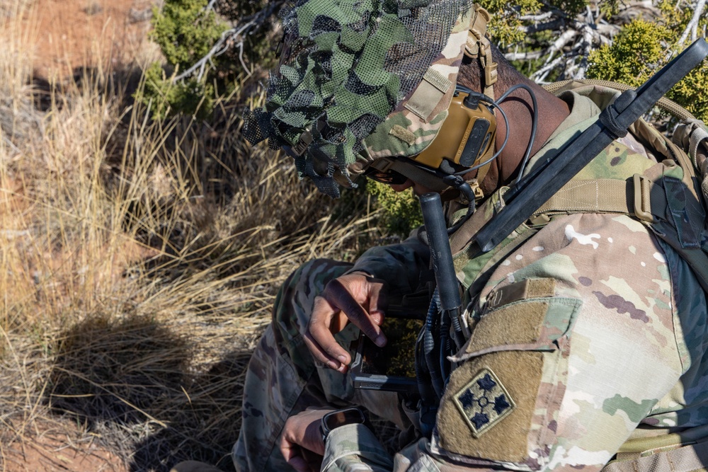 U.S. Soldiers perform tests on denied, degraded, intermittent, or limited equipment