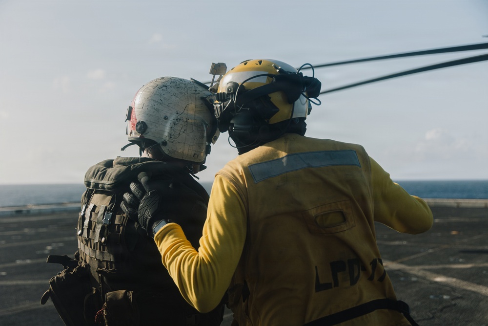 22nd MEU(SOC) | Flight Operations Aboard USS San Antonio
