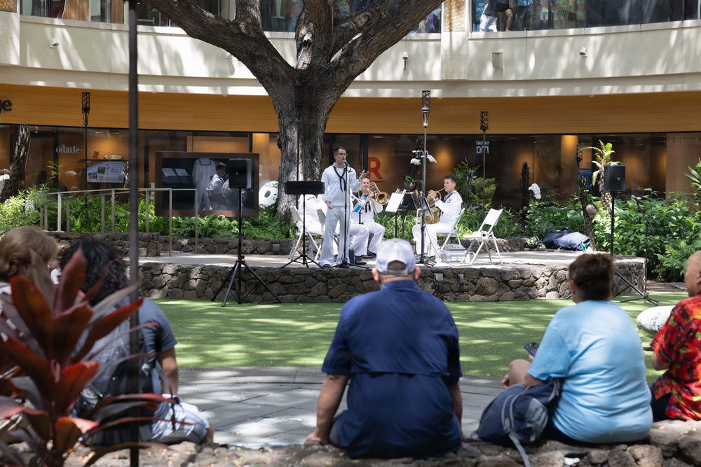 U.S. Pacific Fleet Band Performs on the Hula Stage During Hawaiʻi Navy Week