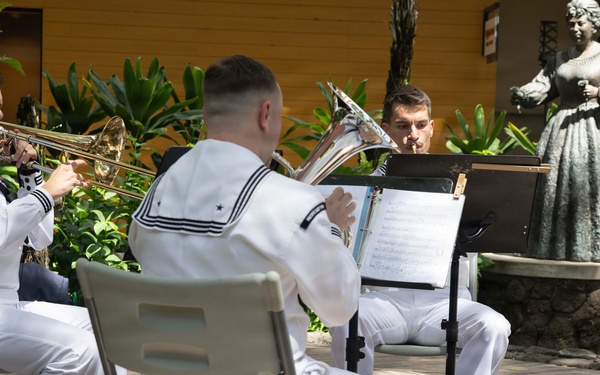 U.S. Pacific Fleet Band Performs on the Hula Stage During Hawaiʻi Navy Week