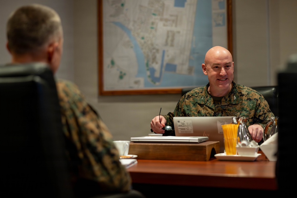 U.S. Marine Corps Lt. Gen. Eric Austin visits U.S. Marines at MCAS Iwakuni