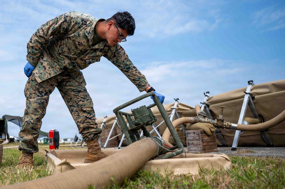 BM26: Airmen and Marines establish joint tactical fuel system