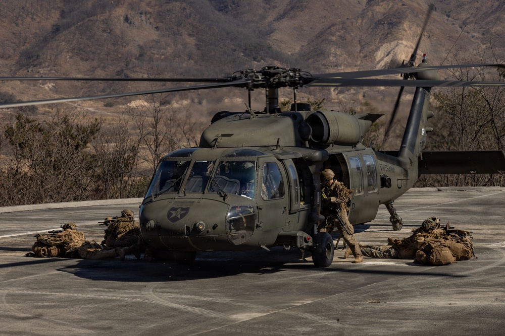 U.S. Marines with 12th LCT and U.S. Soldiers Execute an Aerial Insert