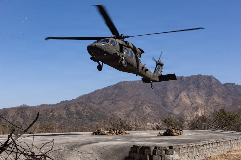 U.S. Marines with 12th LCT and U.S. Soldiers Execute an Aerial Insert