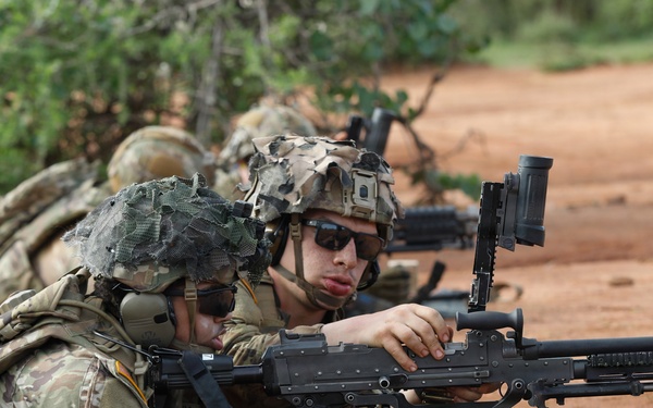 US, Kenya infantrymen conduct M249 SAW range training during Justified Accord 2026