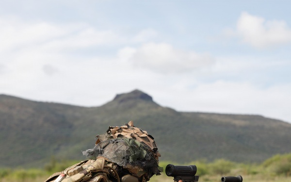 US, Kenya infantrymen conduct M249 SAW range training during Justified Accord 2026