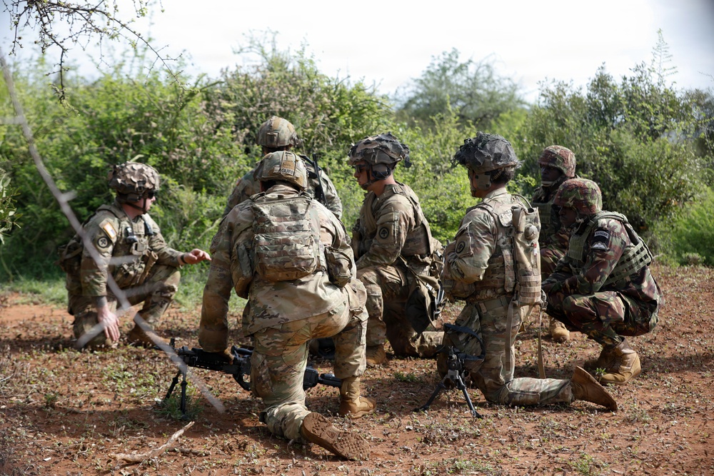 US, Kenya infantrymen conduct M249 SAW range training during Justified Accord 2026
