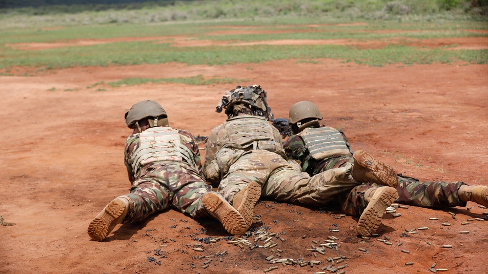 US, Kenya infantrymen conduct M249 SAW range training during Justified Accord 2026