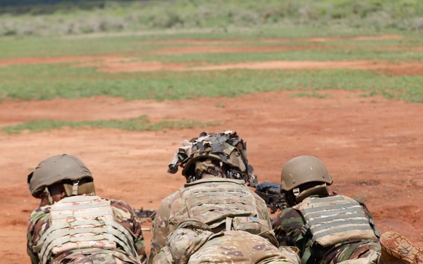 US, Kenya infantrymen conduct M249 SAW range training during Justified Accord 2026