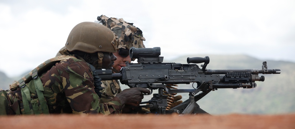 US, Kenya infantrymen conduct M249 SAW range training during Justified Accord 2026