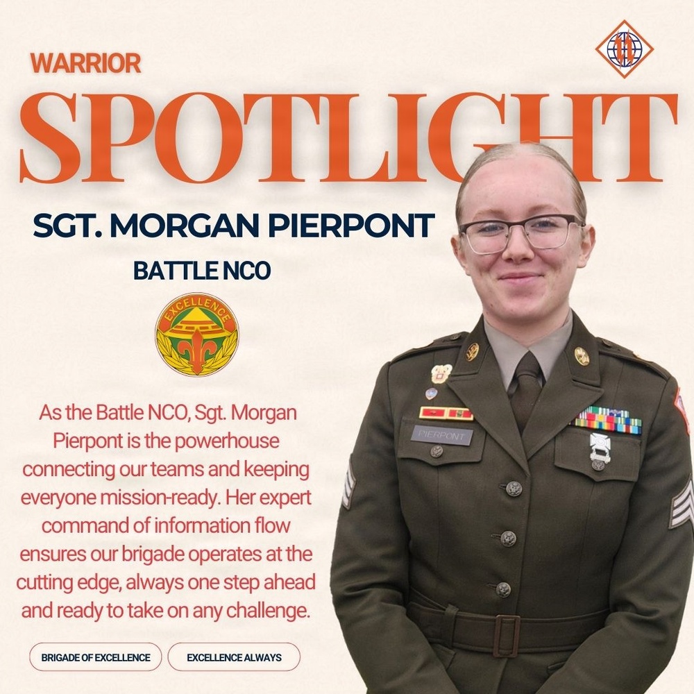 2d TSB Spotlight: Sgt. Morgan Pierpont
