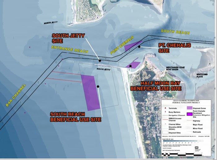 U.S. Army Corps of Engineers begins  Grays Harbor maintenance dredging April 8