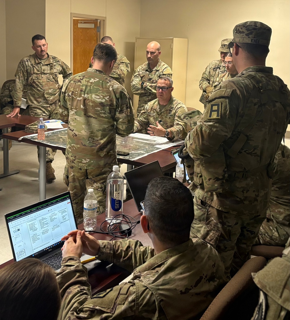 3-265th Air Defense Artillery Battalion conducts Mission Analysis Brief