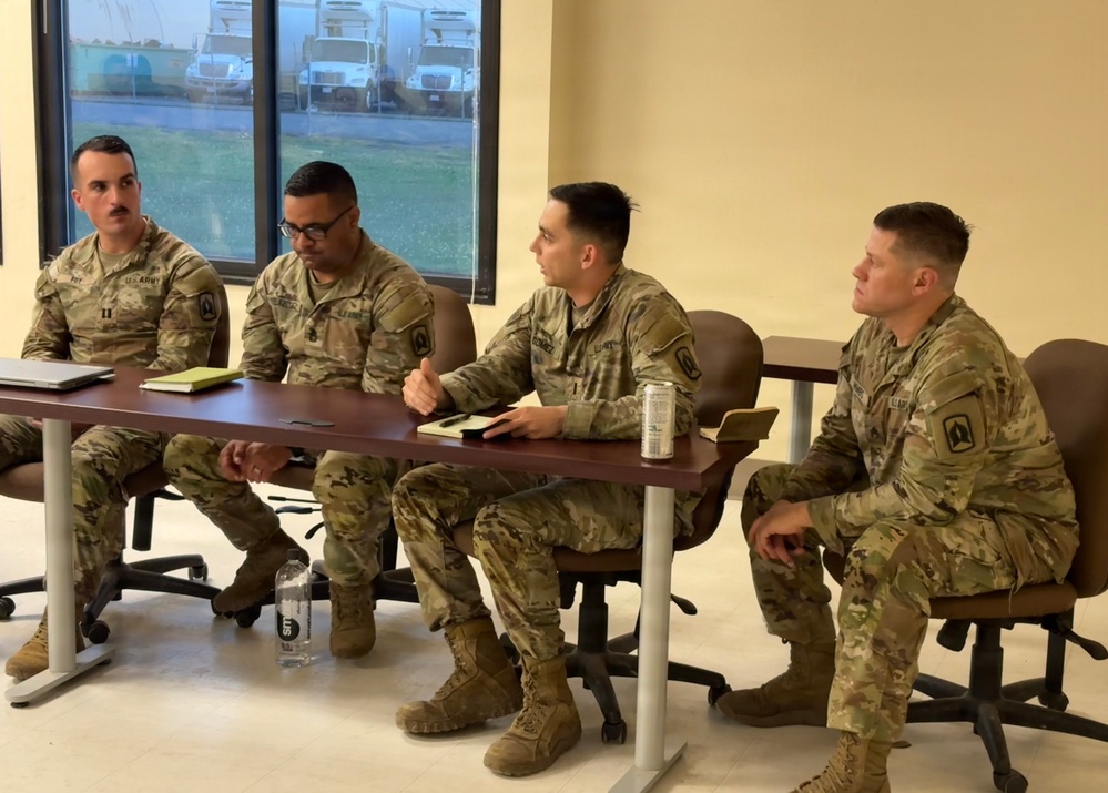 3-265th Air Defense Artillery Battalion conducts Mission Analysis Brief