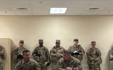 3-265th Air Defense Artillery Battalion conducts Mission Analysis Brief