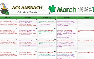 ACS Calendar of events - March 2026