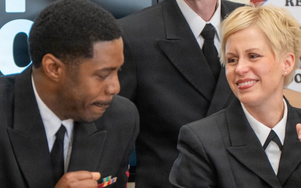 The US Navy Band Sea Chanters perform at Schalmont High School