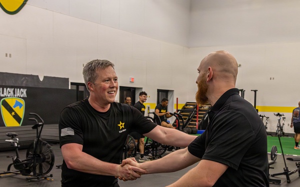 The First Team hosts Secretary of the Army for H2F PT