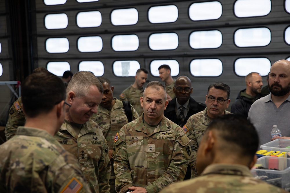 Senior Leaders Walk Through 21st Theater Sustainment Command Innovation Center