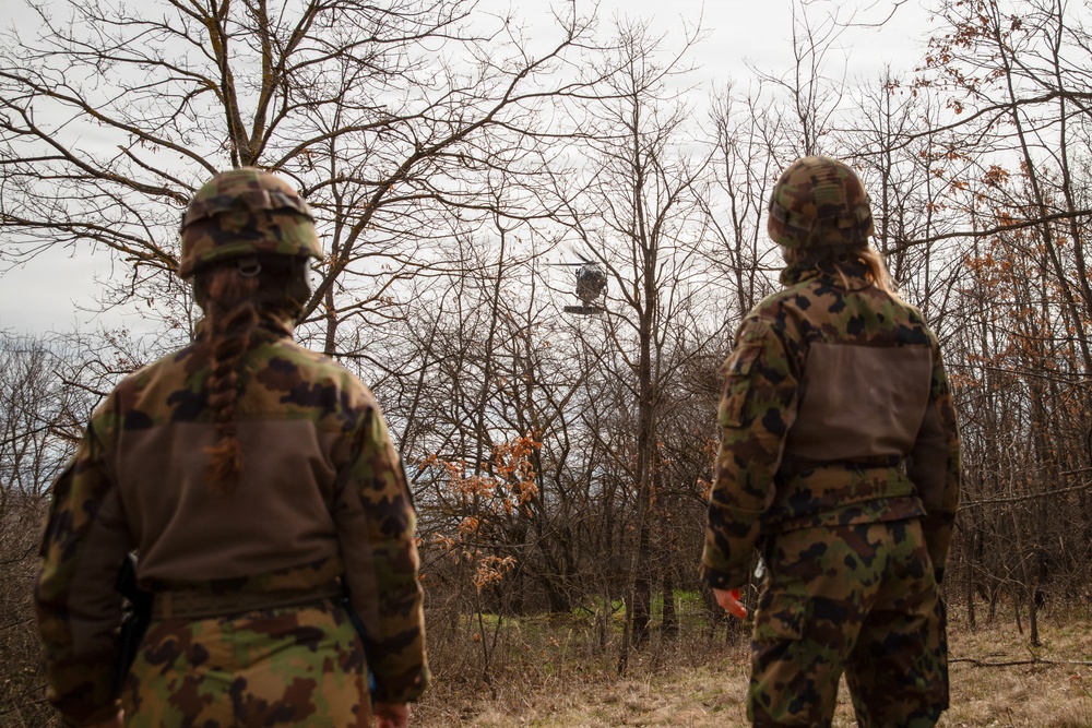 KFOR MEDEVAC team conducts hoist training