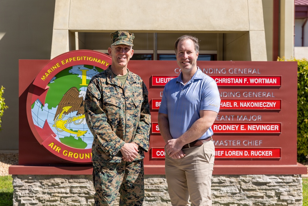 Assistant Secretary of the Navy for Manpower and Reserve Affairs, the Honorable Benjamin C. Kohlmann, visits I Marine Expeditionary Force