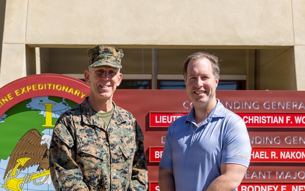Assistant Secretary of the Navy for Manpower and Reserve Affairs, the Honorable Benjamin C. Kohlmann, visits I Marine Expeditionary Force