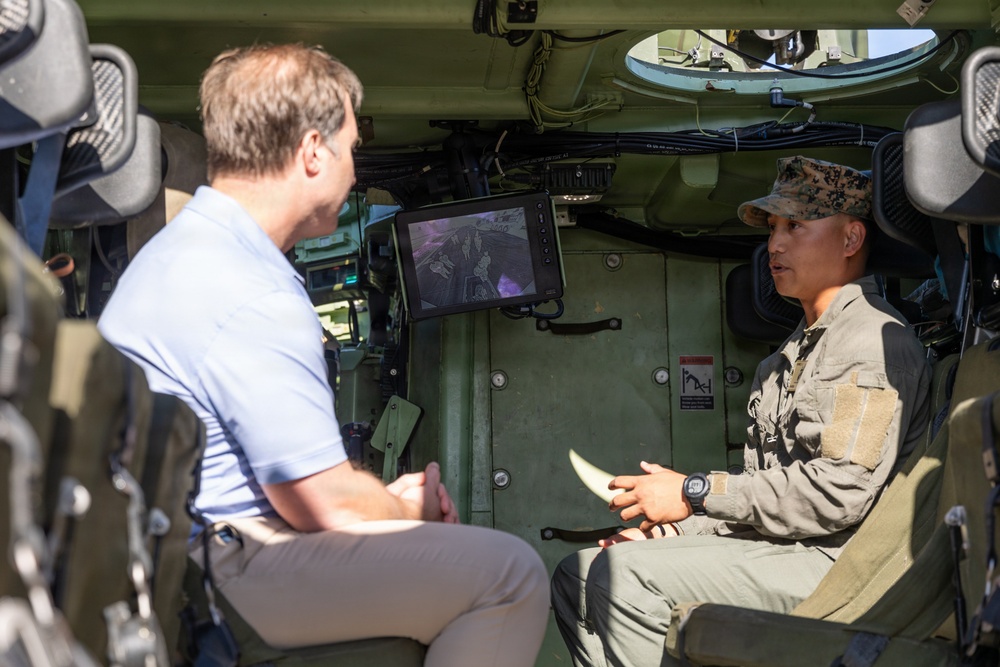 Assistant Secretary of the Navy for Manpower and Reserve Affairs, the Honorable Benjamin C. Kohlmann, visits I Marine Expeditionary Force