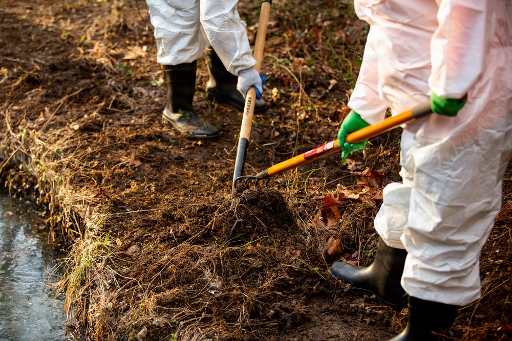 U.S. Army Corps of Engineers crews continue remediation activities at Potomac Interceptor Collapse Site
