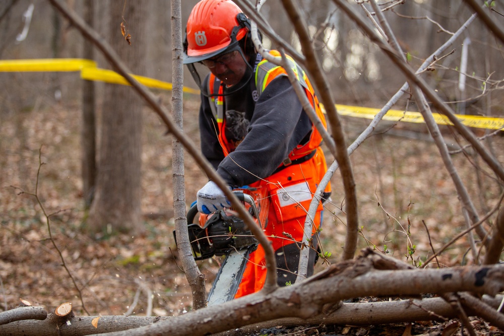 U.S. Army Corps of Engineers crews continue remediation activities at Potomac Interceptor Collapse Site