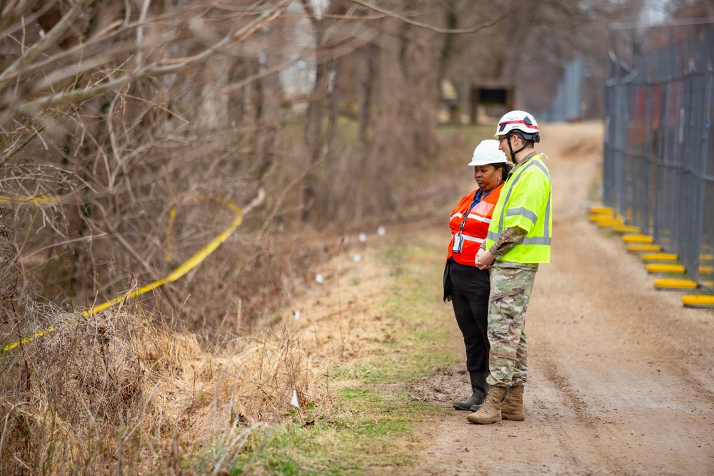 U.S. Army Corps of Engineers crews continue remediation activities at Potomac Interceptor Collapse Site
