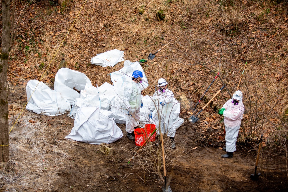 U.S. Army Corps of Engineers crews continue remediation activities at Potomac Interceptor Collapse Site