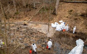 U.S. Army Corps of Engineers crews continue remediation activities at Potomac Interceptor Collapse Site